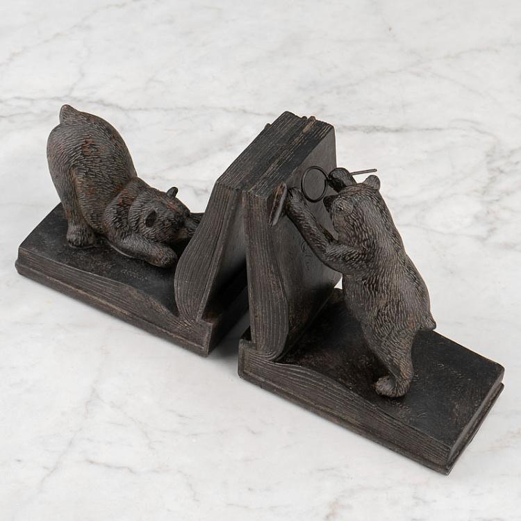 Набор из двух держателей для книг Медведи-детективы Bookend Detective Bears