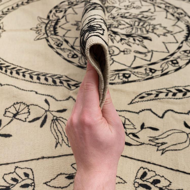 Безворсовый ковёр Килим Аддис Абеба чёрный Kilim Addis Ababa Black