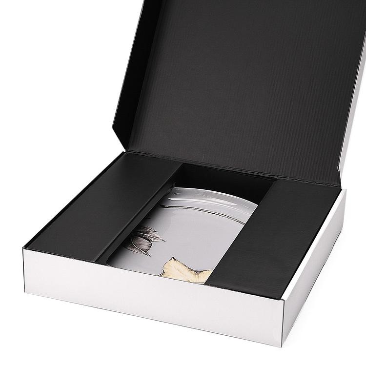 Голубая обеденная тарелка с карамболой Экзо Exo Dinner Plate Carambola Blue