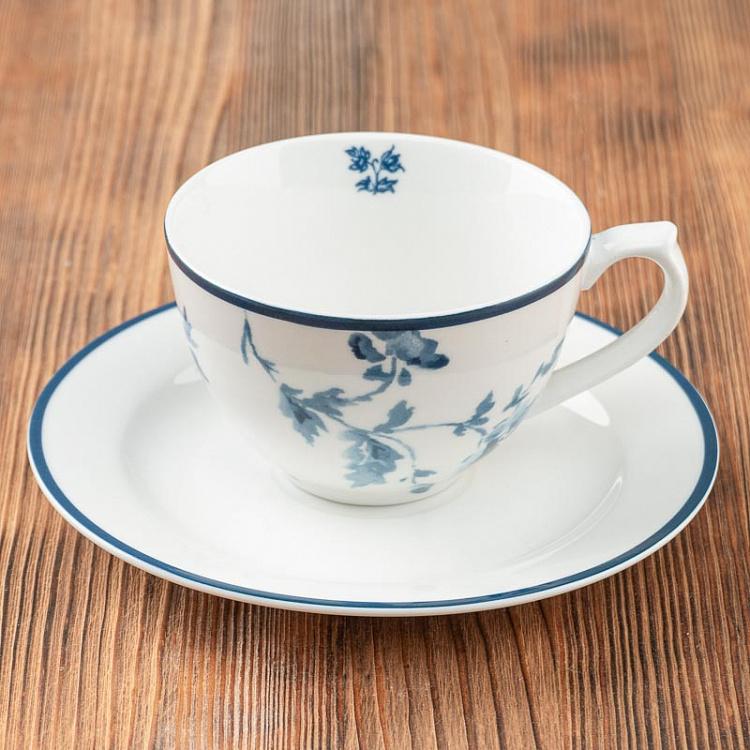 Кофейная пара Китайская роза China Rose Cappuccino Cup And Saucer
