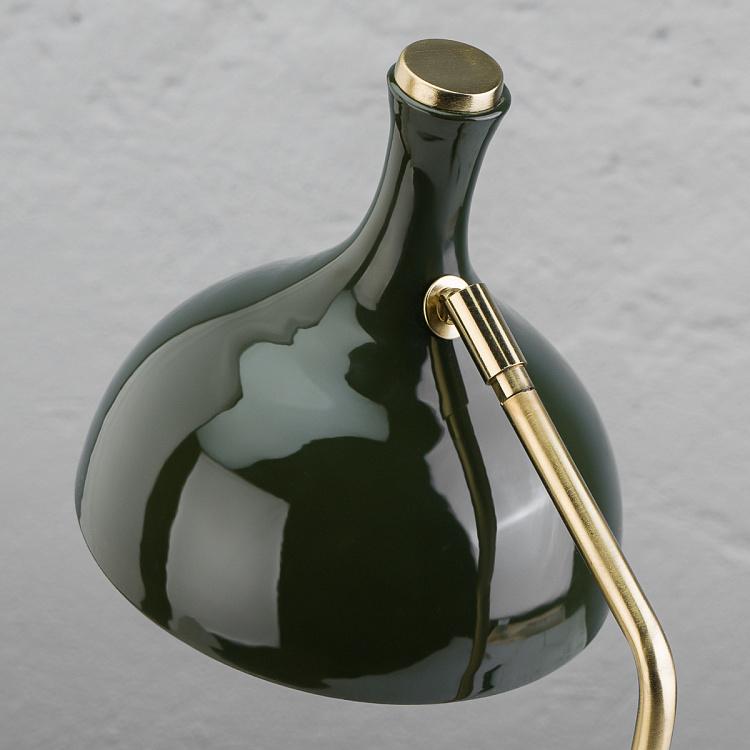 Оливково-золотая настольная рабочая лампа Olive Green And Gold Desk Lamp