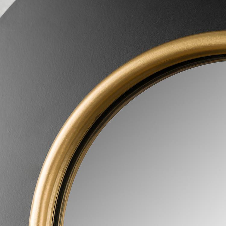 Круглое зеркало с подсветкой в чёрной раме Mirror With Led Light