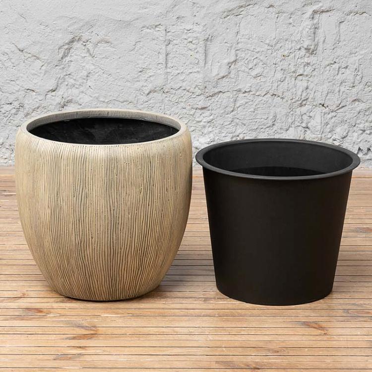 Кашпо-чаша Эффектори Вау капучино, L Effectory Wow Bowl Pot Cappuccino Large