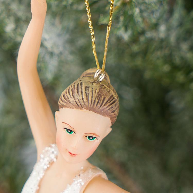 Набор из трёх ёлочных игрушек Балерины из Лебединого озера Set Of 3 Tulle Swan Lake Ballerinas White 19 cm