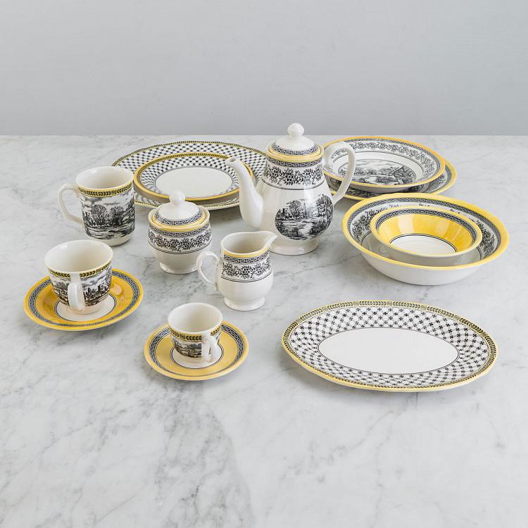 Овальное сервировочное блюдо Безмятежный, L Halcyon Oval Serving Plate Large