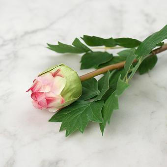 Искусственный цветок Peony Branch Pale Pink 35 cm