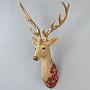 Новогоднее настенное украшение Ornamental Deer Head Wall Display Brown/Burgundy 83 cm