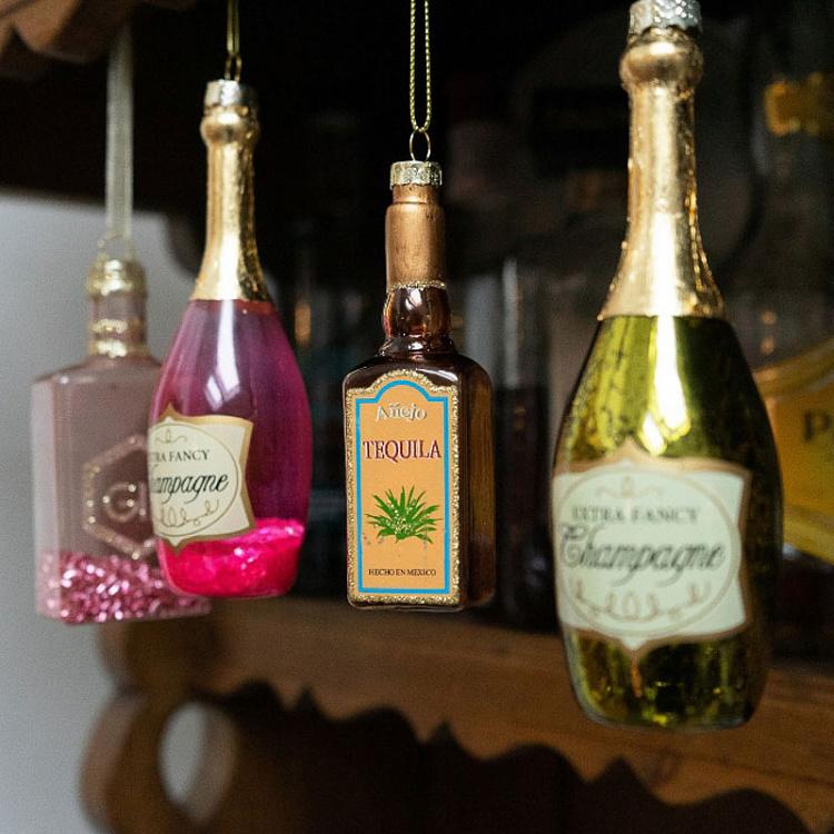 Ёлочная игрушка Текила Glass Hanger Tequilla Bottle 10 cm