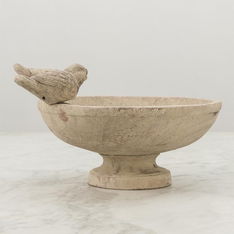 Чаша на подставке Птицы Bird Bath On Feet Grey