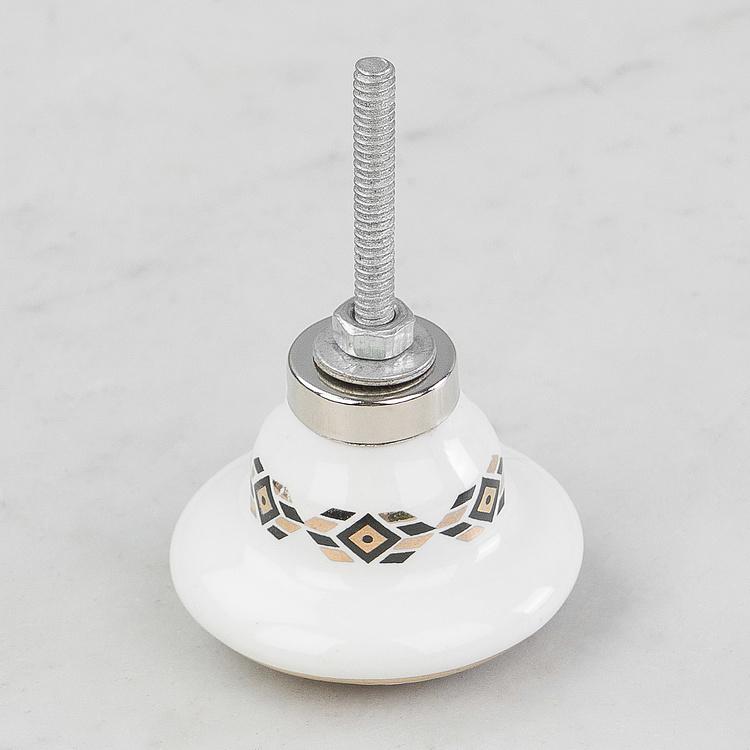 Керамическая мебельная ручка Нефертити Nefertiti Ceramic Gold Knob