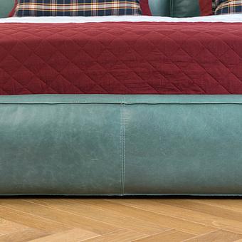 Двуспальная кровать Arizona Double Bed RM натуральная кожа Teal Master