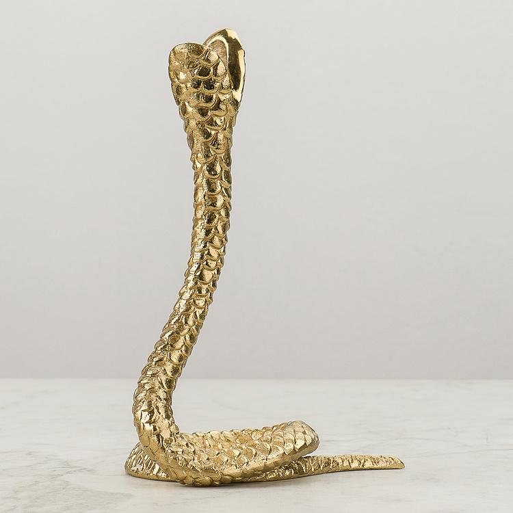 Золотой подсвечник Змея Snake Candle Holder Gold