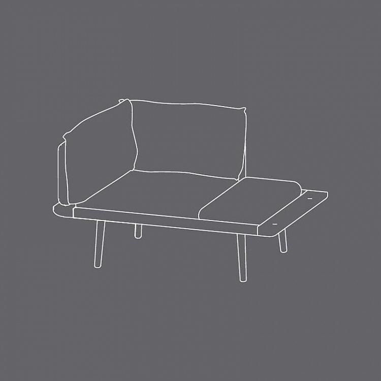 Двухместный диван Бездельник, светлые ножки Lounge Around 1,5 Seater, Oak