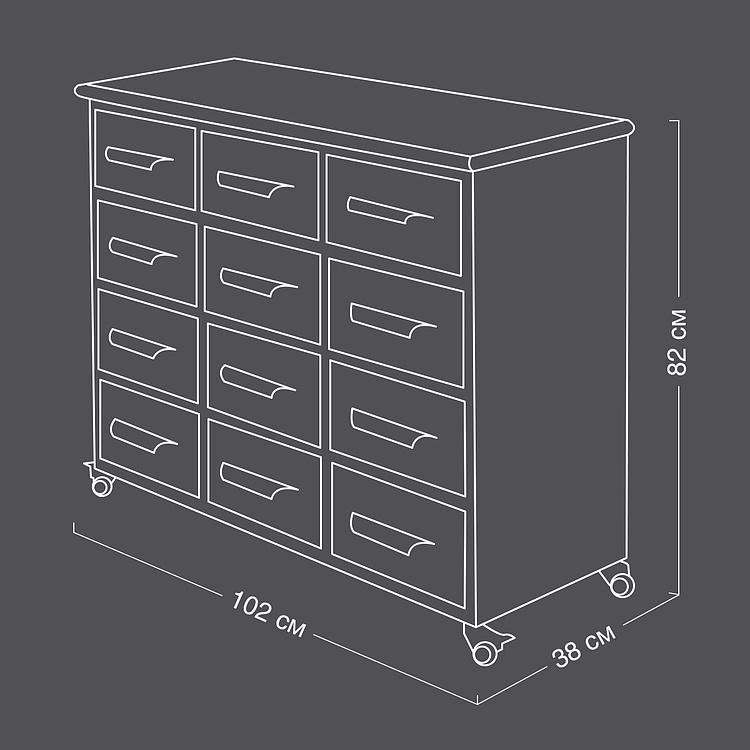 Комод с дверьми и ящиками Люпин Lupin Chest With Drawers And Doors