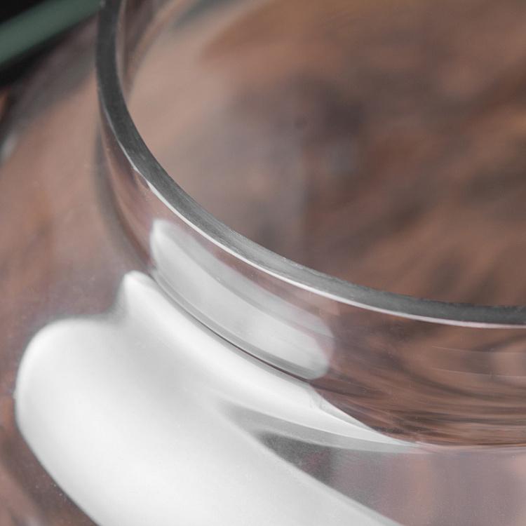 Стеклянная банка с металлической крышкой, L Glass Box With Metal Cover Top Large