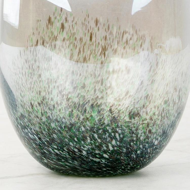 Голографическая ваза ручной работы с изогнутым краем Folded Edge Handcrafted Holographic Glass Vase