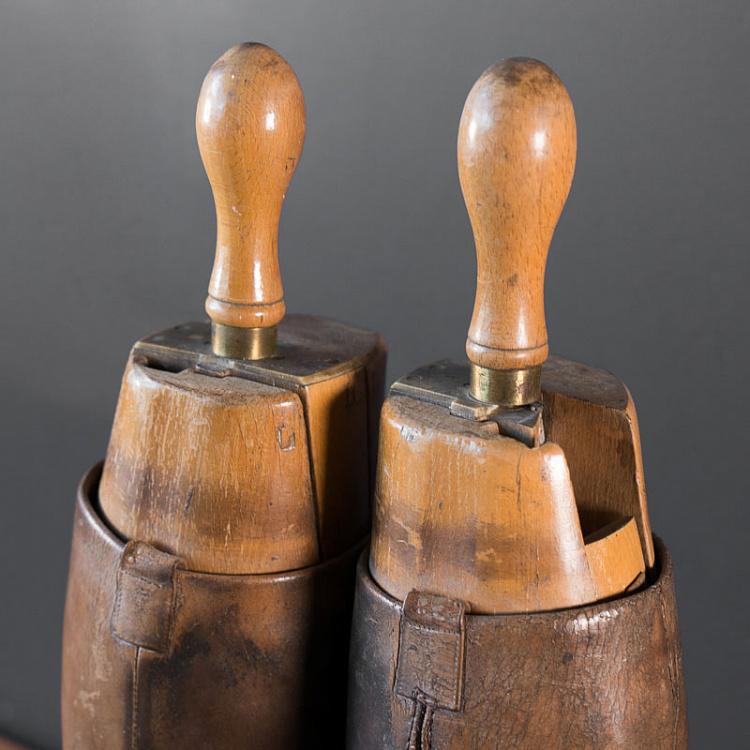 Винтажные сапоги для верховой езды 6 Vintage Black Riding Boots With Shoe Lasts 6