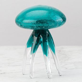 Glass Turquoise Jellyfish Large