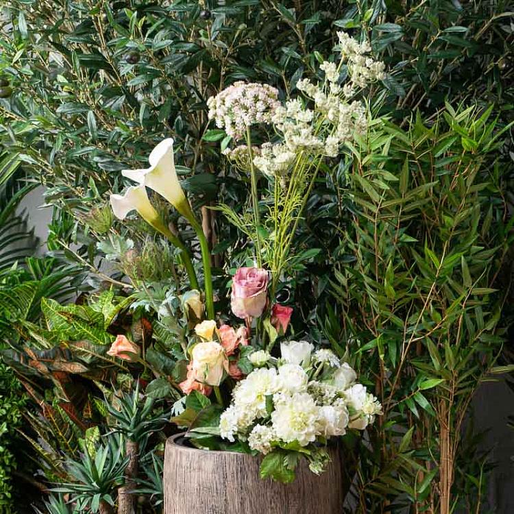 Искусственная калла белая, M Calla White Medium 83 cm