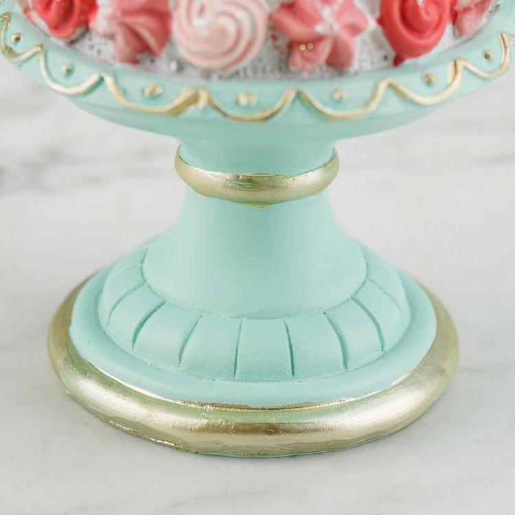 Новогодняя фигурка Сладкая ёлка зелёно-розовая Candy Cone Tree On Stand Pink Green 20,5 cm