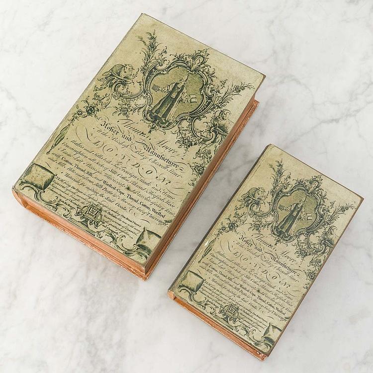 Набор из двух шкатулок Старая Англия Set Of 2 Book Boxes Old England