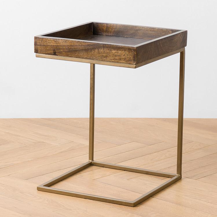 Прикроватный столик из дерева манго Пикаро Picaro Tray Top Side Table Mango Wood