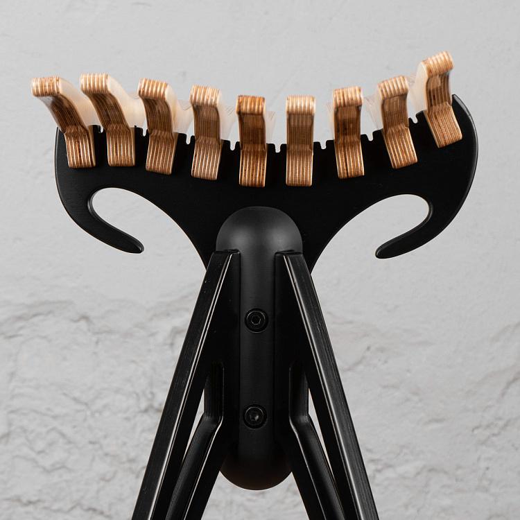 Бежевый высокий барный стул Бык Bull Barstool High Natural/Black