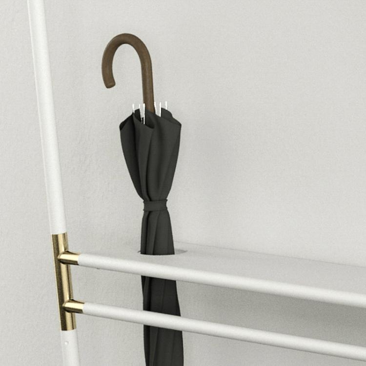 Белая напольная вешалка для одежды Лин Он Ми Lean On Me Clothes Rack White