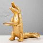 Подставка для мелочей Crocodile Morty With Tray Gold