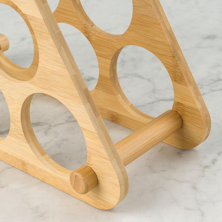 Бамбуковая подставка на шесть бутылок Время для вина Wine Time 6 Bottles Stand