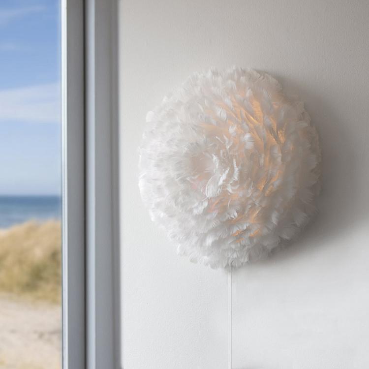 Бра Эос Ап, белые перья, M Eos Up Wallsconce Medium
