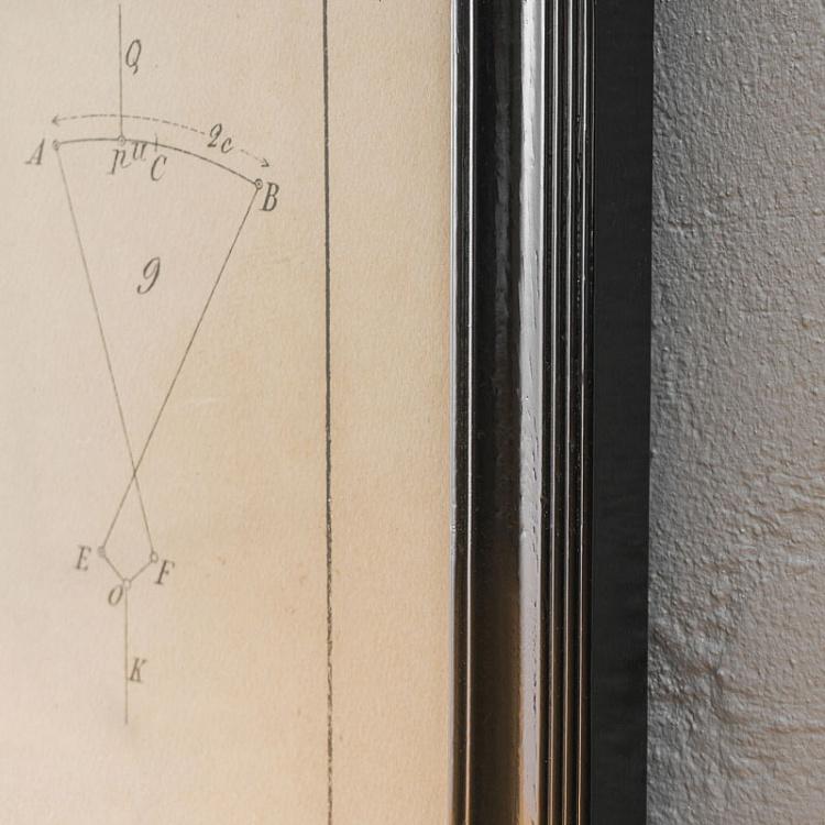 Картина-чертеж План лодки, круги Boat Blueprint Circles