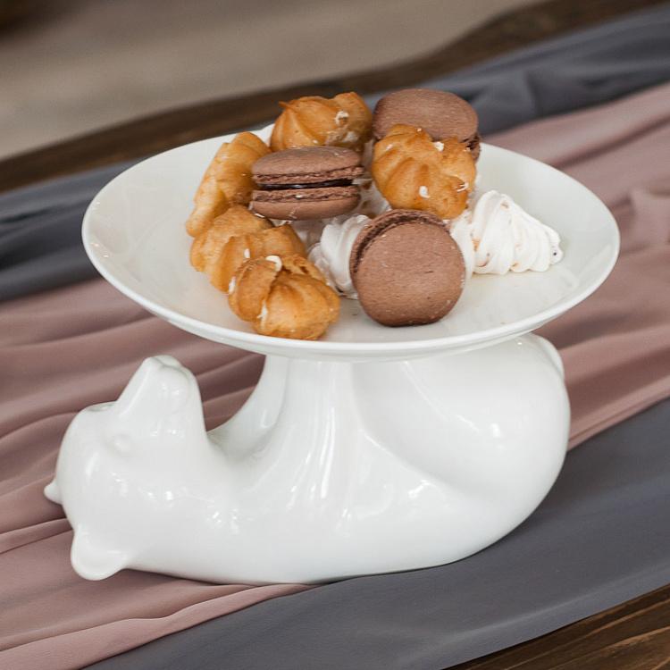 Сервировочная подставка-тортовница Медведь, M Decorative Plate Bear Medium