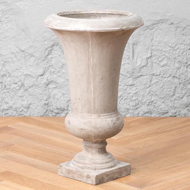 Кашпо из композитной глины песочного цвета Fibre Clay Vase Sand Color