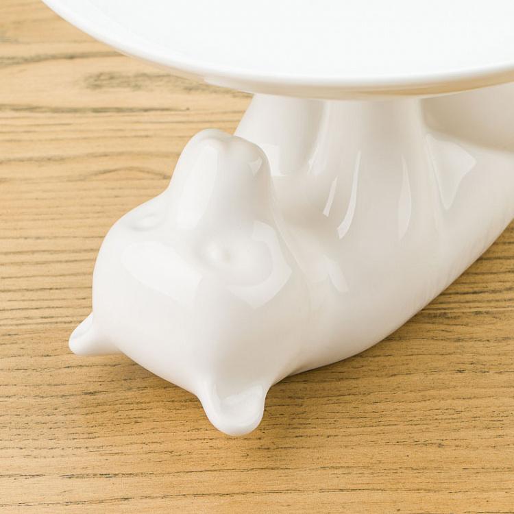 Сервировочная подставка-тортовница Медведь, M Decorative Plate Bear Medium