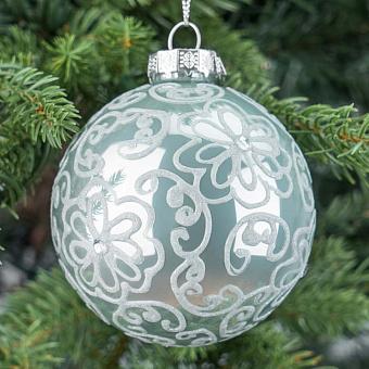 Floral Pattern Ball Grey 8 cm