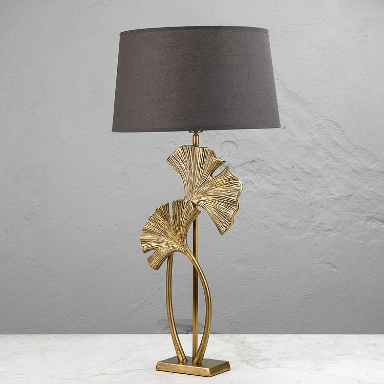 Настольная лампа с абажуром Цветок Гинкго Ginkgo Flower Table Lamp With Shade Grey