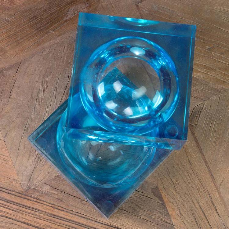 Статуэтка куб со сферой внутри Бичд, S Beached Cube With Sphere Small