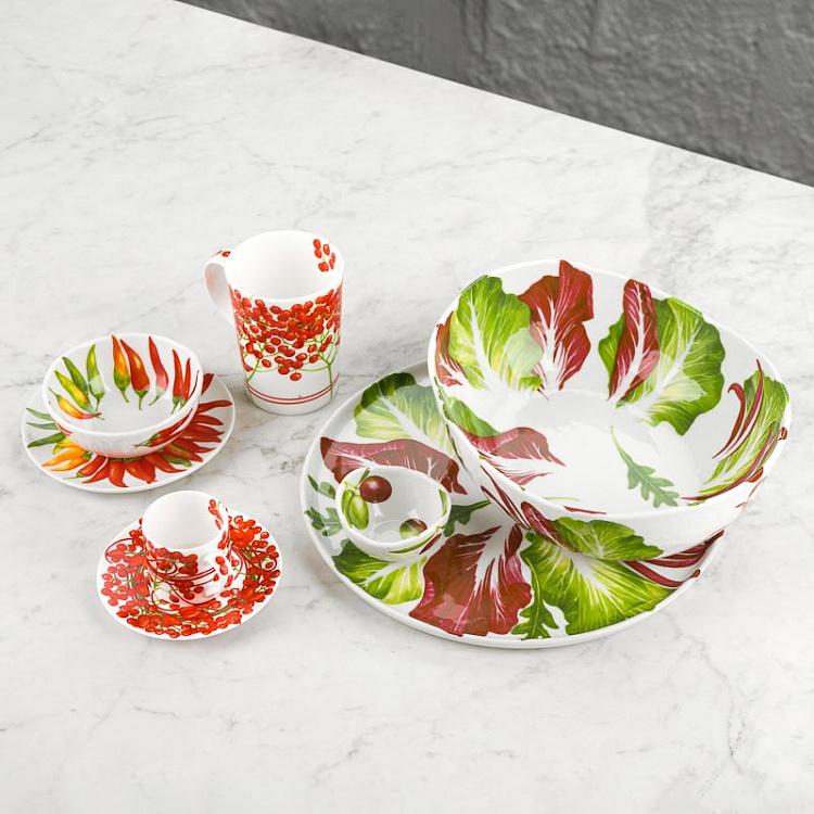 Кофейная пара Красная нить ягоды Fil Rouge Bacche Coffee Cup And Saucer