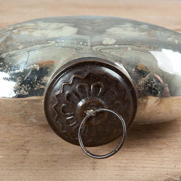 Ёлочная игрушка Сердце, M Hear Antique Silver And Snowflakes Medium 19 cm