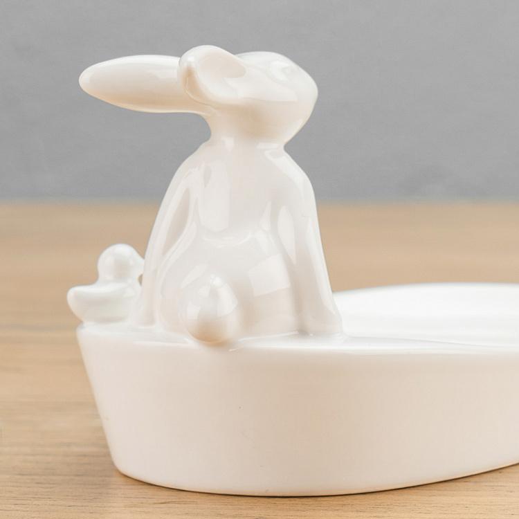 Мыльница с кроликом и уточкой Rabbit And Duck Soap Dish