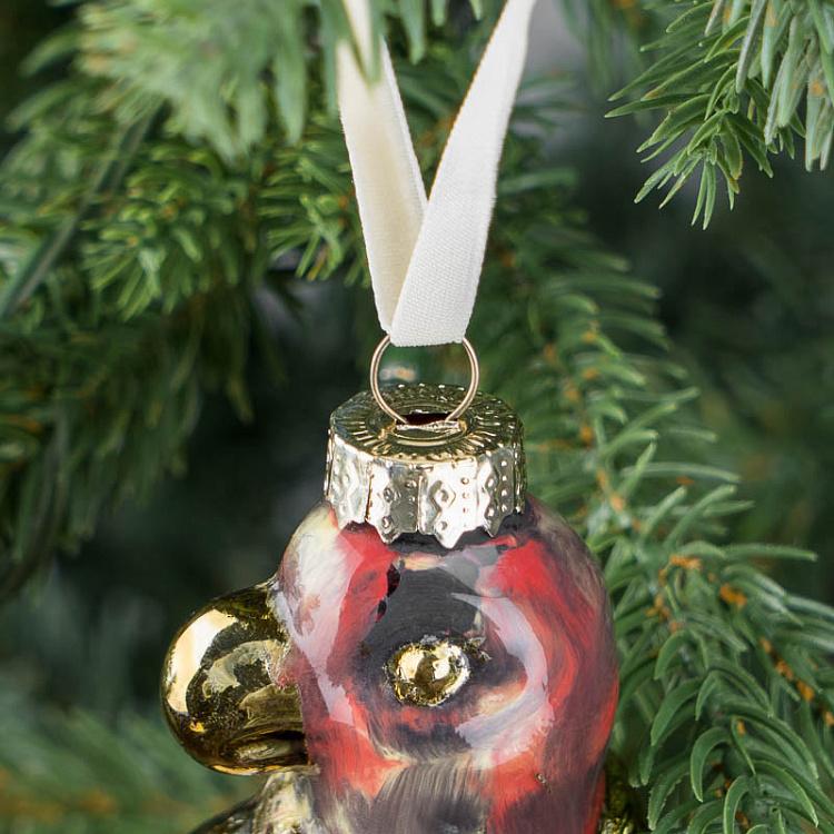 Ёлочная игрушка из стекла Птица Glass Bird 13 cm