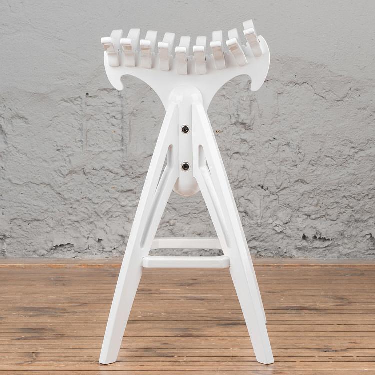 Белый низкий барный стул Бык Bull Barstool Low White