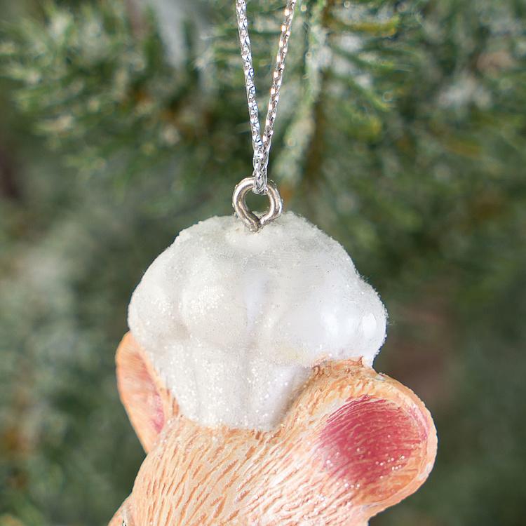 Набор из двух ёлочных игрушек Мыши-повара из Сладкого королевства Set Of 2 Candyland Chef Mice Pink Blue 9 cm