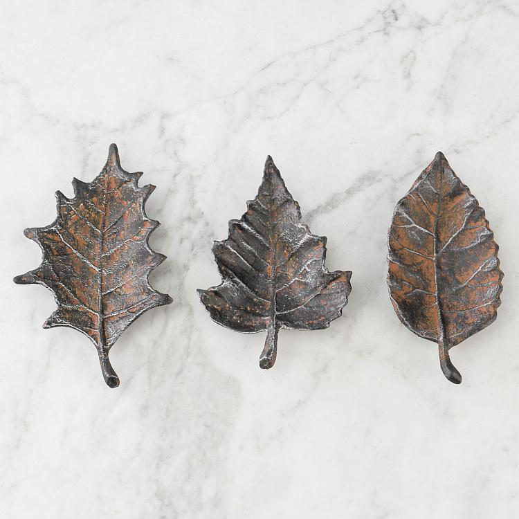Набор из трёх подставок для мелочей Листья Set Of 3 Leaves Trinket Trays