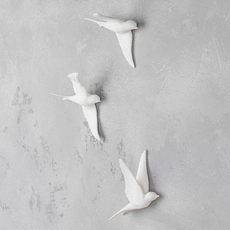 Набор из трёх настенных украшений Птицы Set Of 3 Wall Birds