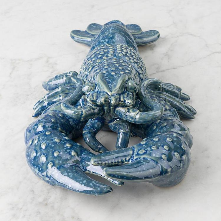 Синяя керамическая фигурка Лобстер Blue Ceramic Lobster