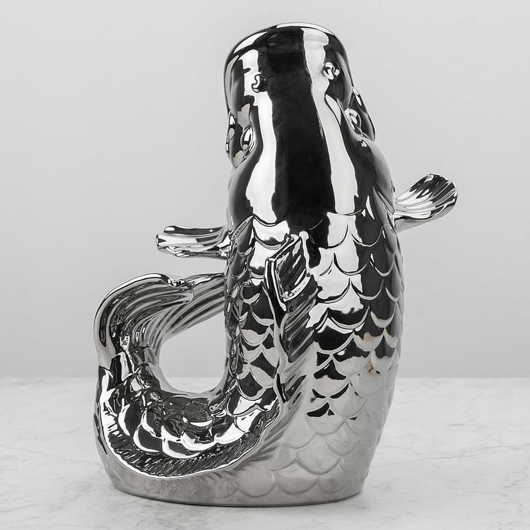 Ваза серебристого цвета Блабб Blubb Silver Vase