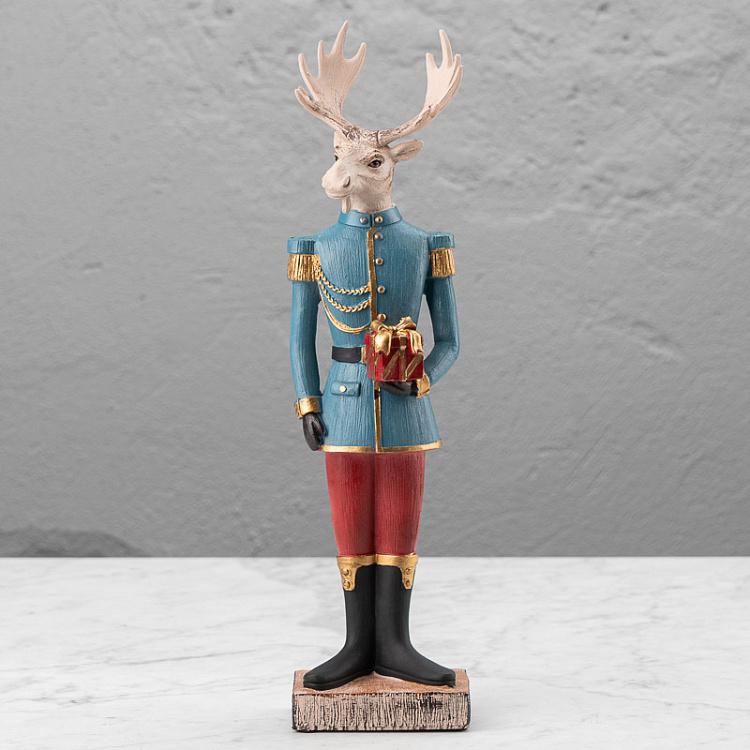 Новогодняя фигурка Лось с подарком Figure Elk With Gift 37 cm