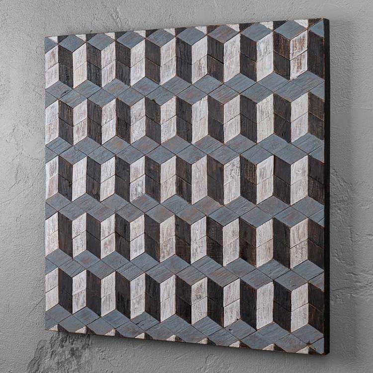 Декоративная панель из яванской древесины Wall Art Recycled Old Javanese Wood